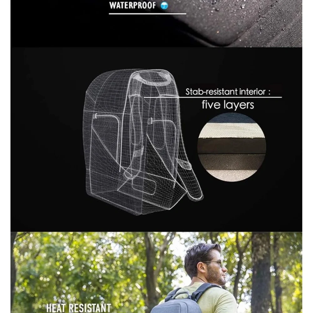 Bluetooth Backpack bookbag Great Gray KUWOW Bluetooth Tracking bag like New - Picture 12 of 12